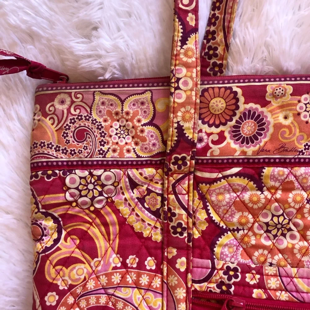 Vera Bradley Raspberry Fizz Quilted Tote Bag - Picture 4 of 13